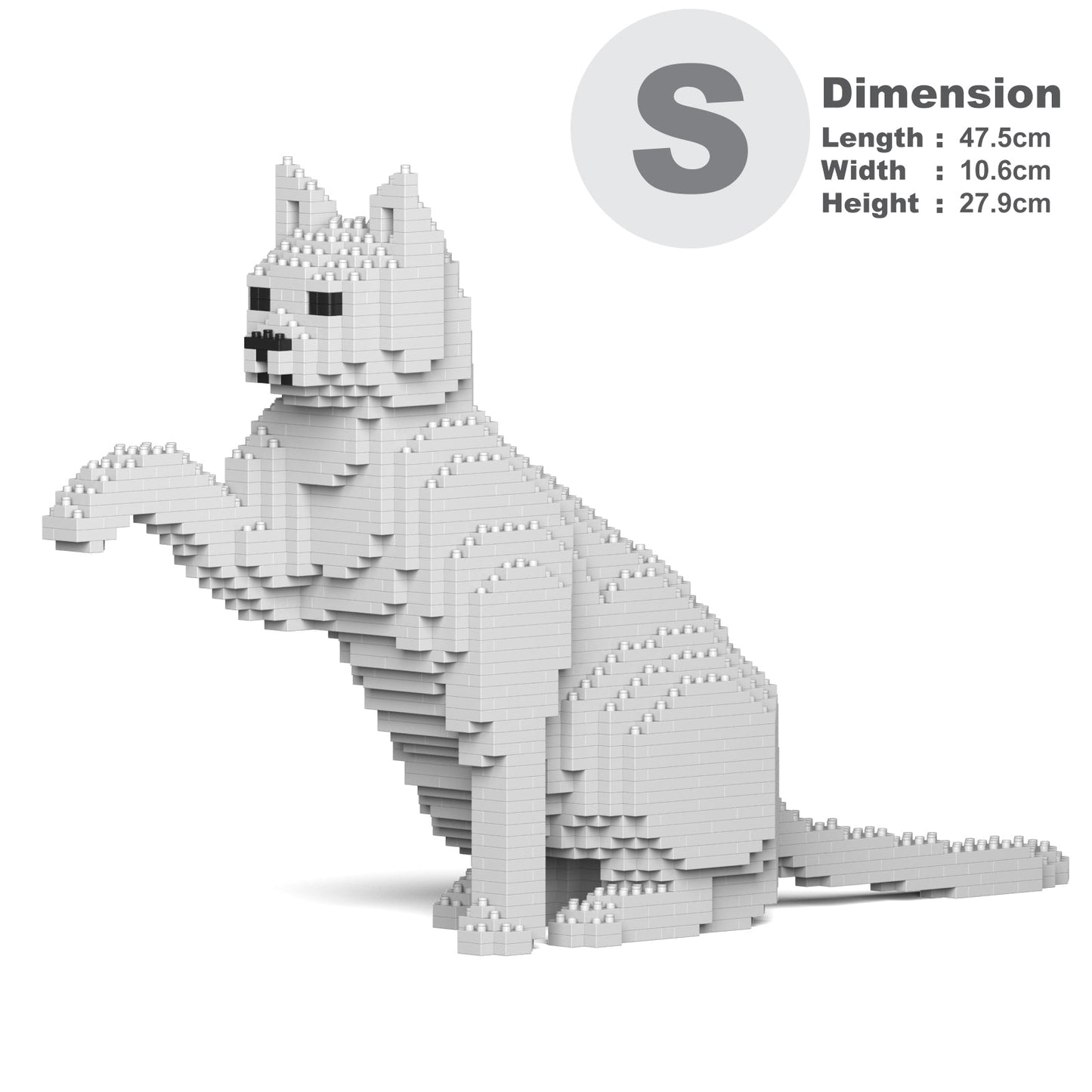 Chat blanc qui donne la patte