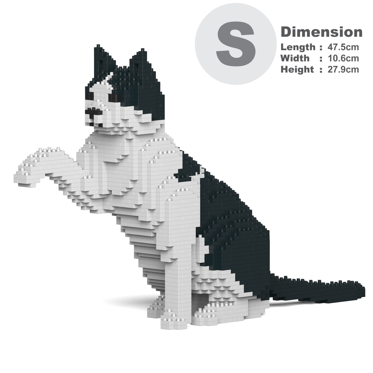 Chat Calico noir qui donne la patte