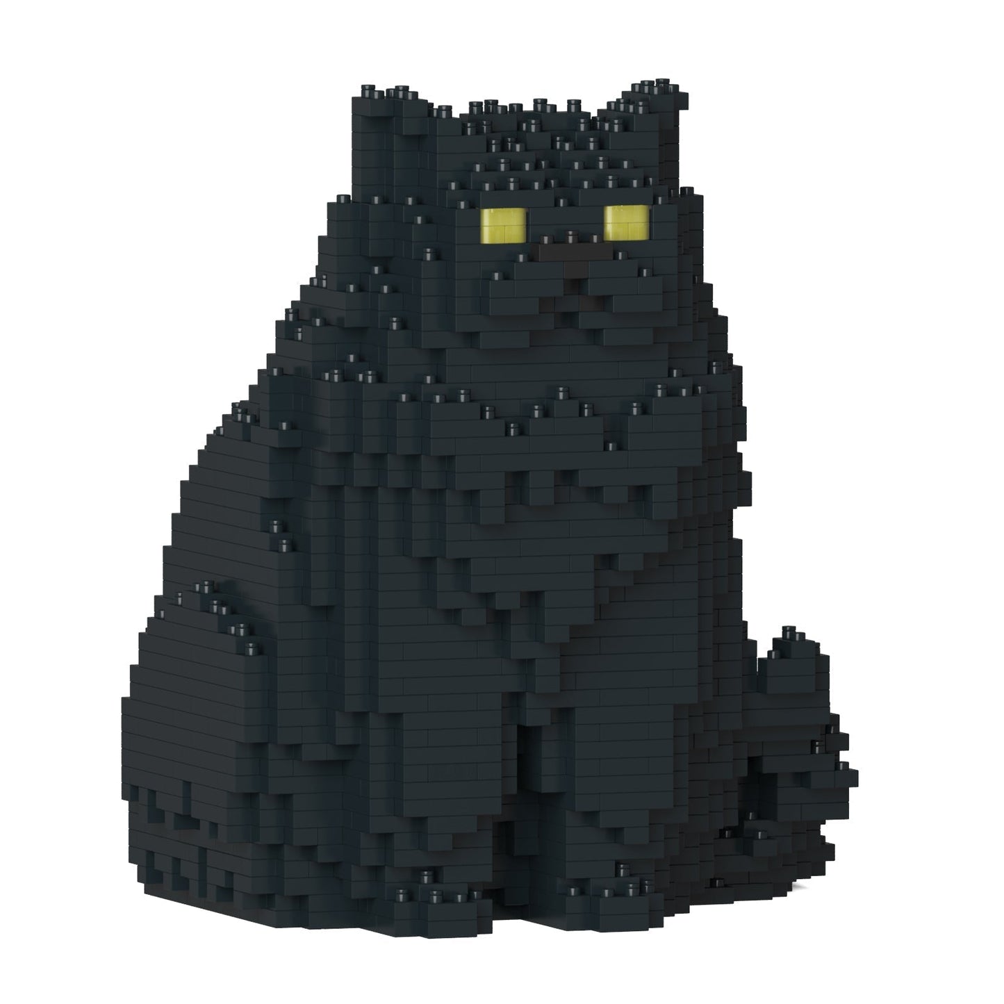 Chat Persan noir assis