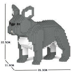 Chien Bouledogue Français oreilles dressées bleu