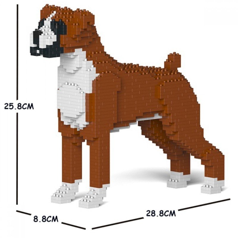 Chien Boxer marron