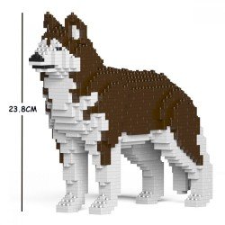 Chien Husky marron