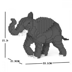 Eléphant trompe levée