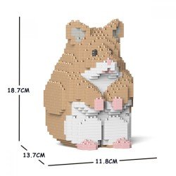 Beige hamster standing