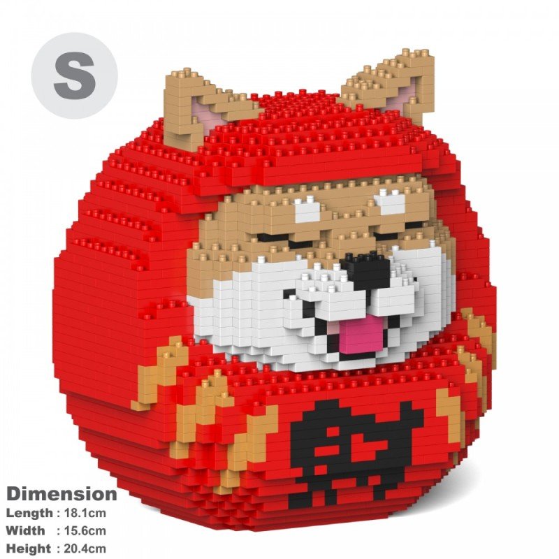 Daruma Shiba doll n°1 red