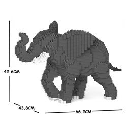 Eléphant trompe levée grande taille