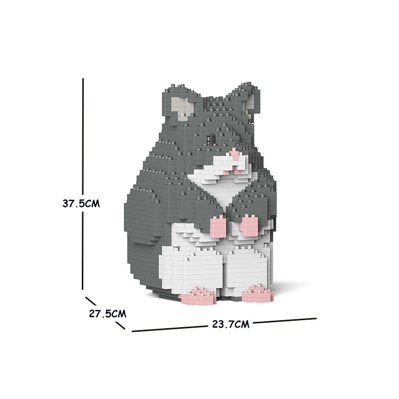 Large standing gray hamster