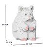 Hamster blanc debout grande taille