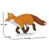 Renard qui court grande taille