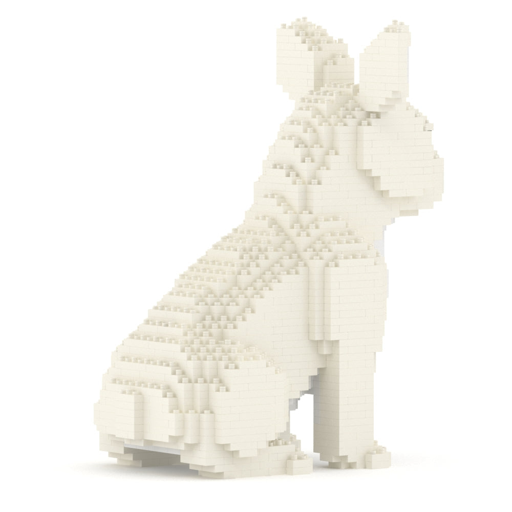 Chien Bouledogue Français assis crème