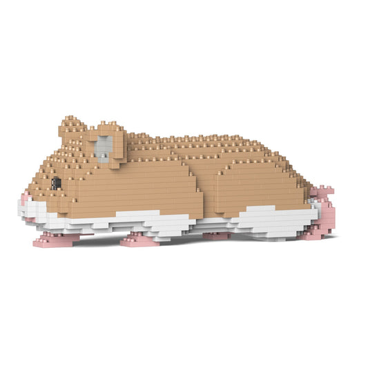 Hamster beige couché