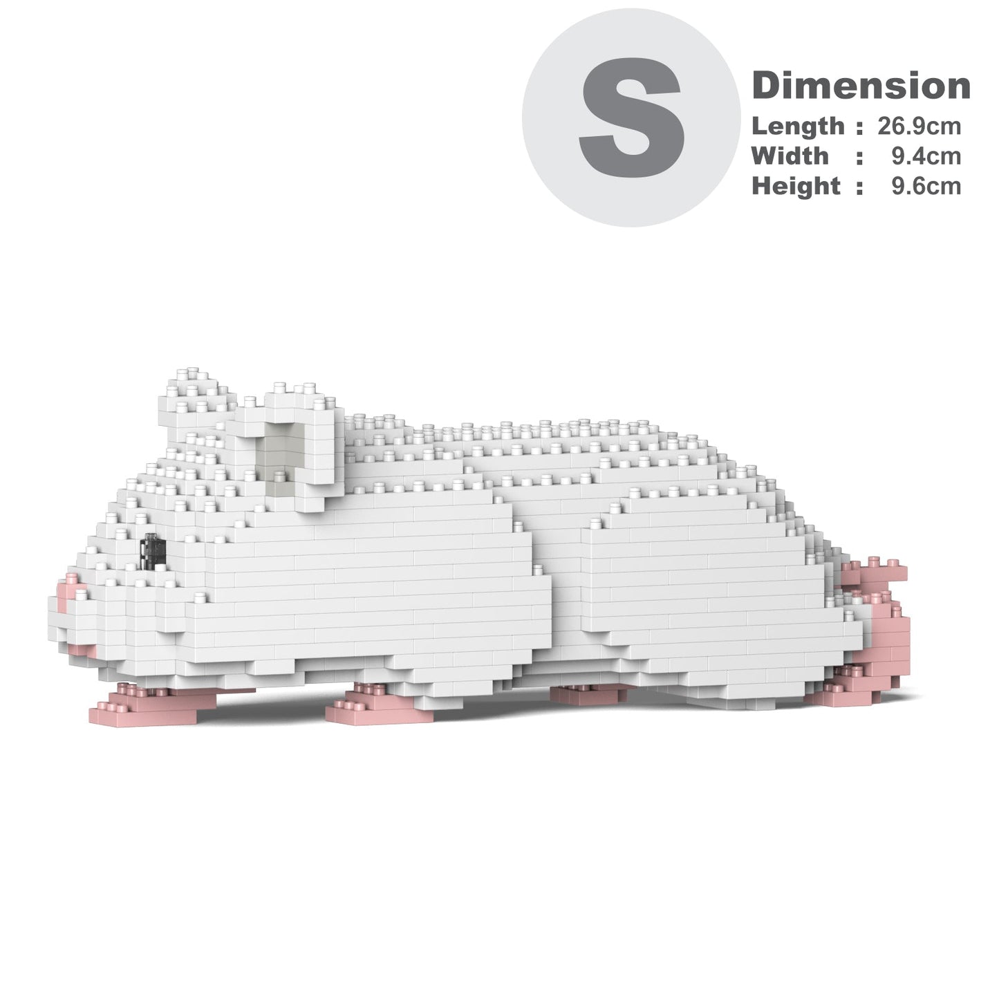 Hamster blanc couché