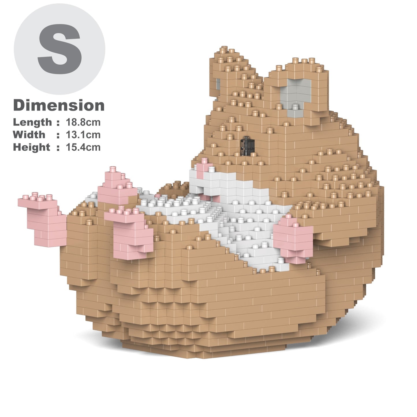 Hamster beige sur le dos