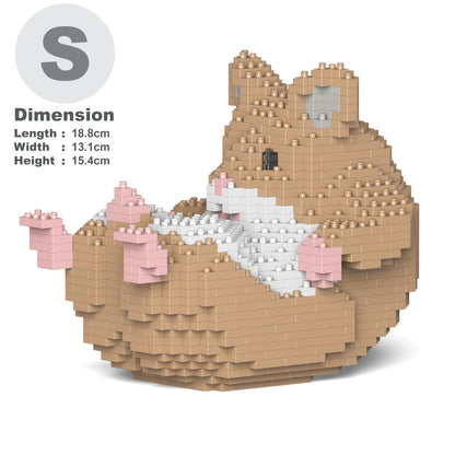 Hamster beige sur le dos