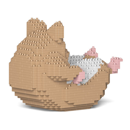 Hamster beige sur le dos