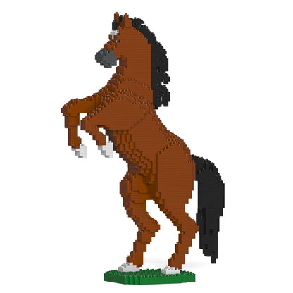 Cheval marron cabré