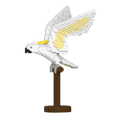 Cacatoès à huppe jaune ailes déployées