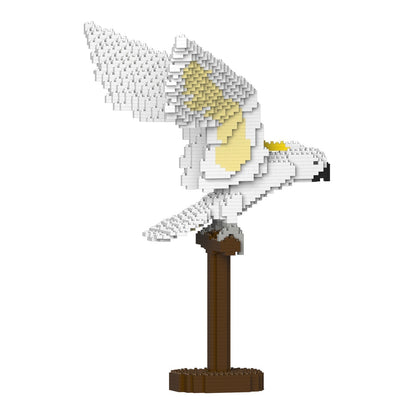 Cacatoès à huppe jaune ailes déployées