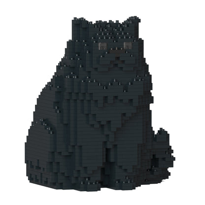 Chat Persan noir assis