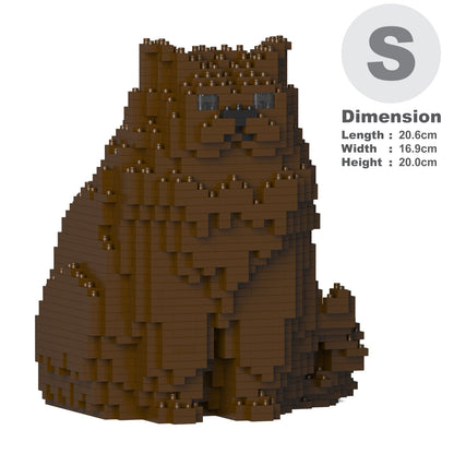 Chat Persan marron assis