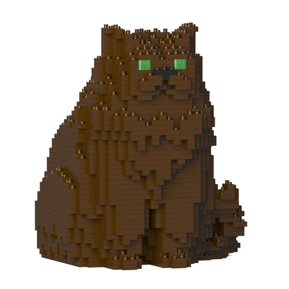 Chat Persan marron assis