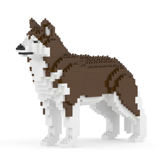 Chien Husky marron
