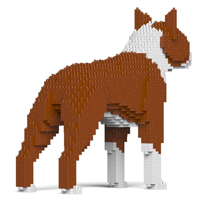 Chien Boston Terrier marron