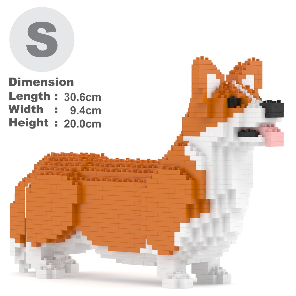 Nanoblocs Chien Corgi Gallois Pembroke - 1380 Pièces - Figurine à Assembler 3D - Dès 14 Ans