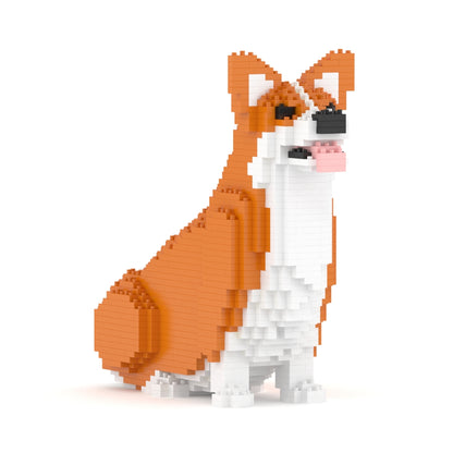 Chien Welsh Corgi assis roux