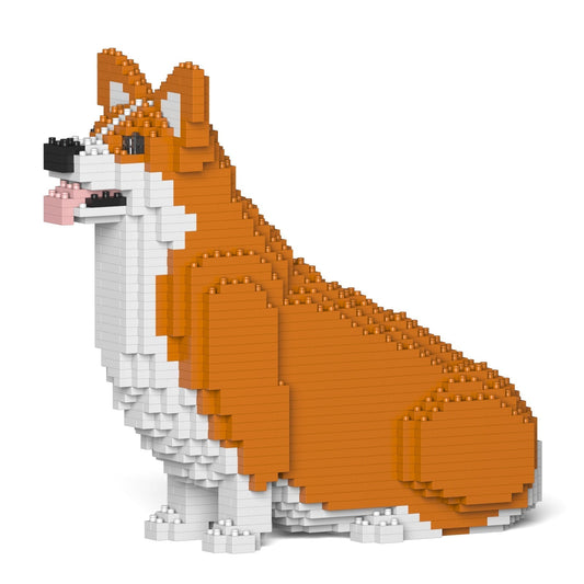 Chien Welsh Corgi assis roux