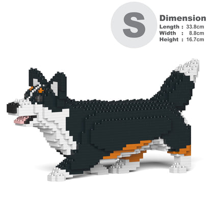 Chien Welsh Corgi qui marche noir